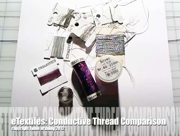 Testing Conductive Thread for Continuity and Resistance by Lynne Bruning 