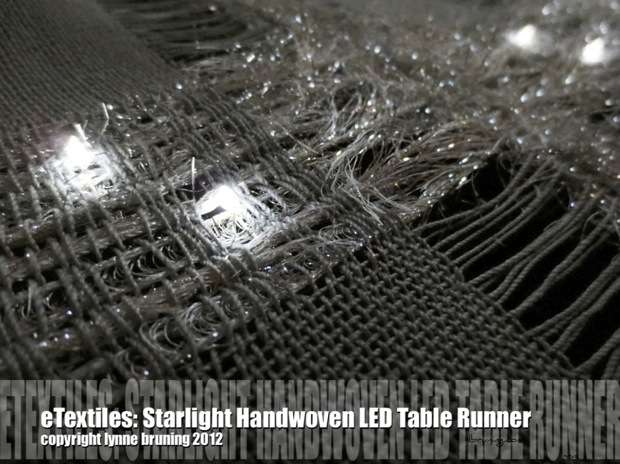 How To Weave with Conductive Thread and LEDs – Starlight eTextile Table Runner