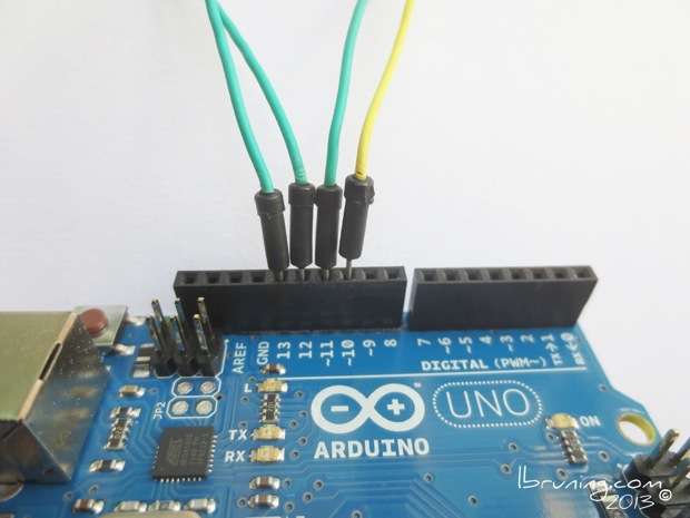 Arduino Uno as ISP for ATtiny45 connections