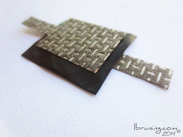 Pressure Sensor made from conductive fabric and Velostat