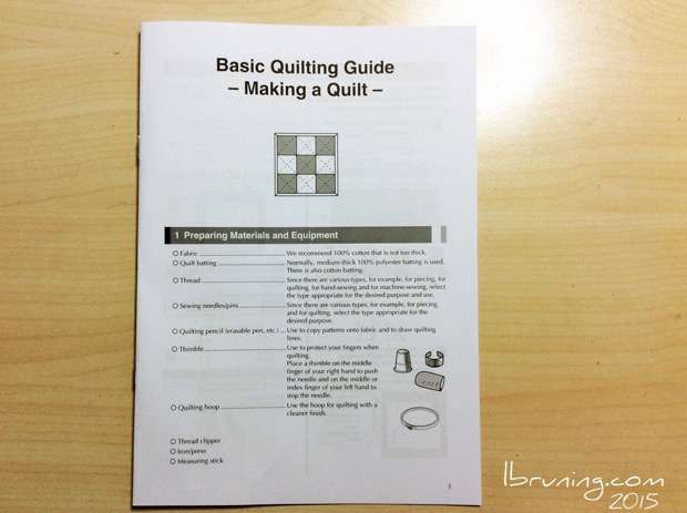 Unpacking the Brother ScanNCut for Ljudmila PIF Camp: Quilting Instructions Booklet