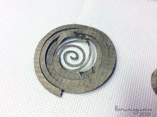 Statex Conductive Fabric cut with Brother ScanNCut Spiral Prototype for Audio Speaker