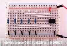 5 LED Blink Slow in Sequence